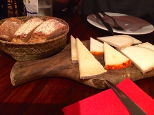 Cheese plate at Sensi